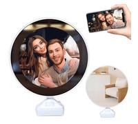 HLCYANYA Personalized Makeup Mirror with Lights, Custom Cartoon Photo LED Magic Mirror Gift for Girlfriend, Mom, Mother’s Day, Valentine’s, Anniversary, Birthday, Christmas
