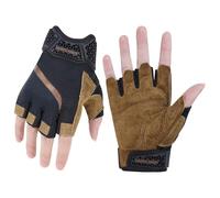HLDD HANDLANDY Fingerless Work Gloves Men, Framer Work Gloves Open-Finger Carpenters Glove