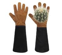 HLDD HANDLANDY Gardening Gloves with Long Sleeves for Women and Men, Cactus Protection Leather Gloves for Cactus