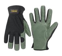 HLDD HANDLANDY Men Leather Gardening Gloves, Utility Work Gloves for Gardening, Yardwork, Construction