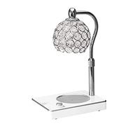 HLDMUXBF Metal Melting Wax Lamp with Timer 2/4/6 Hour Function Candle Lamp Dimmable and Height Candle Warmer Lamp for Bedroom Decor lamp(Silver)