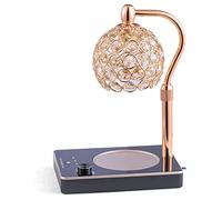 HLDMUXBF Metal Melting Wax Lamp with Timer 2/4/6 Hour Function Candle Lamp Dimmable and Height Candle Warmer Lamp for Bedroom Decor lamp(Gold)