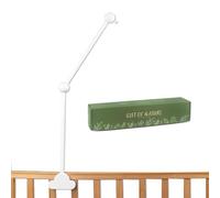 HLEEDUO360° Rotating Mobile Hanger for Crib,29 in Wooden Mobile arm for Crib White Mobile arm for Crib,Cloud Design Adjustable Crib Accessories Safe Anti Slip Set