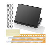 Hlennotor 10 Hole Punch Binding Machine for Planner Mini Spiral Binding Punch Book Coil Binding Tool for A4, A5, B5 Paper