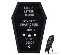 Hlennotor 1Set Black Felt Letter Board Gothic Message Board Office Home Decor Letter Board Decor Letter Board with 340 White Changeable Characters
