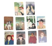 Hlennotor 20Pcs Fantasy Comedy Good Omens Affirmation Deck Fantasy Comedy Good Omens Good Omens Affirmation Deck Prophet Lovely Figure Tarot Divination Taro Prophecy Cards