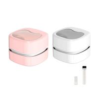Hlennotor 2PCS Desktop Vacuum Cleaner Wireless Handheld Mini Cleaner Keyboard Eraser Ash Electric Vacuum Cleaner