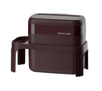 Hlennotor Car Trash Can Spill Proof Plastic Car Garbage Can - Basket Bin Organizer 7L Dedicated Rear Storage Car Trash Cans-A Easy Install Easy to Use