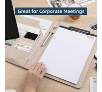 Hlennotor Clipboard Folder Combination, Storage Clipboard with Cover Suitable for Business School Office Meeting Notepad Plywood C