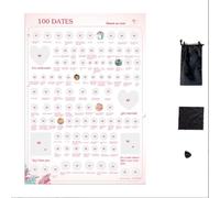 Hlennotor Dates Scratches Off Poster,Valentine'S Day Ideas Picture Indie Room Decor,Adventure Challenge Couple Bucket List,White Easy Install