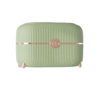 Hlennotor Desktop Waste Bin with Lid Mini Storage Bin Bedside Bedroom Living Room Coffee Table Paper Basket Bucket, Green Easy to Use 22 X 11.5 X 14cm