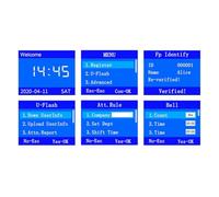 Hlennotor Fingerprint Attendance Machine+10 Cards Access Control Electric Time Clock Recorder RFID Keypad Time Clock Recorder