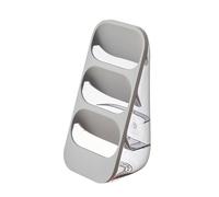 Hlennotor Multi-Functional Kitchen Storage Rack for Utensil & Silverware Drainer Holder, Forks, Spoons, Knives, Napkins Gray Easy Install Easy to Use