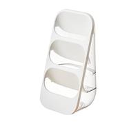Hlennotor Multi-Functional Kitchen Storage Rack for Utensil & Silverware Drainer Holder, Forks, Spoons, Knives, Napkins White Easy Install Easy to Use