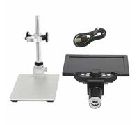 Hlennotor Portable 7" LCD Digital Microscope 1200X Zoom 12MP High-Resolution for Soldering & PCB Inspection Continuous Magnification B