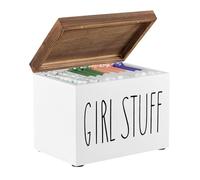 Hlennotor Sanitary Napkin Holder Women Product Organizer Lady Stuff Box for Bathroom Accessories for Bathroom, Sanitary Napkin Dispenser White