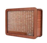Hlennotor Wooden Piggy Bank for Adult Kids, Money Box with Counter, Money Saving Tin, Money Box with Counting Target Easy Install 3000