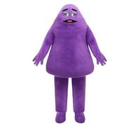 HLENOK Adult Grimace Costume Purple Grimace Mascot Halloween Cosplay Suit (Large)