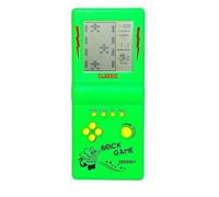 HLF 3.5-inch Large Screen Retro Brick Game Console Age 6+ for the 80s/90s Building Block Game Racing/Tank Game Built-in 23 Classic Games Nostalgic Puzzle Children's game console (Green)