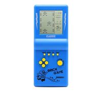 HLF 3.5-inch Large Screen Retro Brick Game Console for 80s/90s - Built-in 23 Classic Games: Racing, Tank, Puzzle - Children's Console (Blue)