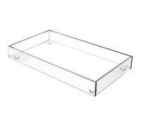HLF-ho Serving Tray 5x10 Inch Decorative Serving Trays Small Acrylic Serving Platter Clear Appetizer Tray Small Utility Organizer for Keys, Jewelry, Nightstand & Desk, 1 Pack