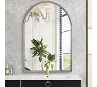 HLFMVWE Arch Bathroom Mirror, Metal Frame Vanity Mirror, Dresser Mirror, Arch Decorative Mirrors for Living Room Bedroom Entryway Mantle 30 x 40CM