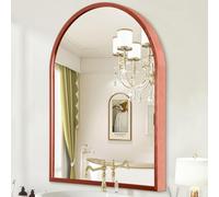 HLFMVWE Arched Metal Framed Wall Mirror, 40 x 30cm Aluminum alloy Bathroom Mirror for Wall, for Bedroom, Entryway, Living Room Vanity