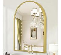 HLFMVWE Arched Wall Mirror, 40 x 30cm Arch Mirrors Aluminum Alloy Frame Bathroom Mirror for Vanity Living Room, Bedroom, Entryway