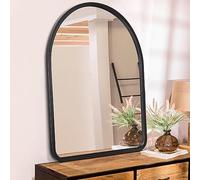 HLFMVWE Black Arch Mirrors for Wall Wooden Framed Arched Wall Mounted Mirror, Decor Farmhouse Vanity Mirror Bathroom Bedroom Entryway Hallway Living room 40 x 30cm