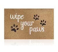 HLFMVWE Front Door Doormat - Wipe Your Paws Entrance Mats, Durable Non Slip Rubber Absorbent, Funny Dog Mat for Front Door