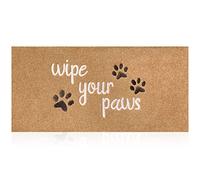 HLFMVWE Large Front Door Mat Welcome Door Mats for Entrance Doormat Floor Mats, Durable Non Slip Rubber Entryway, Wipe Your Paws Funny Mat Brown 120x 45 cm