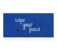 HLFMVWE Large Outdoor Front Door Mat Wipe Your Paws Doormat Inside Outside Mats Entryway Welcome Mats Non Slip Rubber Backing Funny Indoor Door mats Dog Mat for Porch,Blue 120x 45 cm