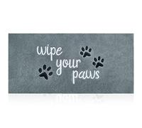 HLFMVWE Large Welcome Mat for Front Door Home Entrance Funny Doormat Wipe Your Paws Mat Outside Door Mats for Indoor Outdoor with Non Slip, Light Grey 120x 45 cm
