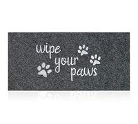 HLFMVWE Large Welcome Mats Funny Text Dog Door Mat Do Not Knock We Know You're Here Doormat with Rubber for Outside Entryway Mat for Back Front Door Entrance Doormat Grey 120x 45 cm