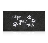 HLFMVWE Outside Door Mats for Home Entrance Large Funny Doormat Wipe Your Paws Mat Welcome Mat for Front Door Indoor Outdoor with Non Slip Rubber Dog Mats, Black 120x 45 cm