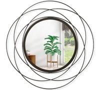 HLFMVWE Wall Mirror Mounted Round Decorative Mirrors with Iron Metal Wire Frame Mirror for Wall, Home Decorative Bathroom Vanity, Living Room or Bedroom Large 20”