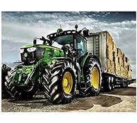 HLFUZ 5D Diamond Painting Kits Green Tractor Truck Embroidery Picture Cross Stitch Kit Mosaic 30x40CM
