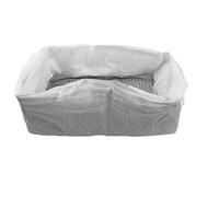 HLGDSWO 10-Pack Reusable Cat Litter Bags with Sifting Filter and Drawstring, Thick Litter Box Liners(60pc 37cm)