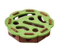HLGDSWO Cat Puzzle Maze Toy with Bell Balls and Felt Tunnel, Interactive Dig Box for Kittens and Cats(Green Round)