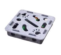 HLGDSWO Cat Puzzle Maze Toy with Bell Balls and Felt Tunnel, Interactive Dig Box for Kittens and Cats(Gray Square)