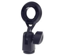 HLGHLG Short Video Mic Clip, 270° Rotatable Microphone Holder with 3/8" Conversion Nut, Shockproof Stand Adapter for 0.9-inch (22mm) Condenser Mics, Compatible with Most Stands & Boom Arms