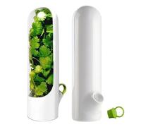HLGKBY 2PCS Herb Saver Pod, Herb Keeper Cilantro Containers for Refrigerator Fresh Vegetable Preservation Bottle for Storage Cilantro, Mint, Parsley, Asparagus, Keeps Greens Fresh