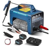 HLGKBY Cordless Welding Machine Portable, LED Display, MMA ARC 160A Battery Powered Welder Machine with 2 x Battery, Digital IGBT Inverter Stick Welder, Hot Start Portable Stick/Flux Core Welder