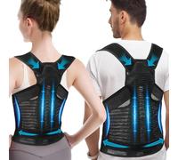 HLGO Back Support Brace Posture Corrector for Women Men Upper Back Brace Adjustable & Breathable for Posture Correction Straps for Scoliosis and Hunchback, Spine Back Pain, Posture Trainer (M)