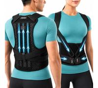 HLGO Posture Corrector for Women and Men Back Brace Posture Support Spine Align Back Straightener Adjustable Posture Corrector Black L