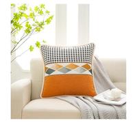 HLHLH 4PCS Houndstooth Pillowcase Sofa Cushion Cover Car Waist Pillow Suitable for Living Room Decoration(Orange)