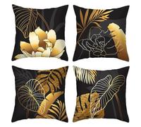 HLHLH 4PCS Throw Cushion Cover Simple Pillow Bay Window Suitable for Living Room Sofa Home Decoration Car Waist(C)