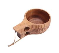 HLHLH Hand Polishing Coffee Mug, Exquisite Wooden Cup Tea, Camping with Handle, Eco Friendly for Home, Hiking, Campfire, Survial and Daily Use(Type 5)