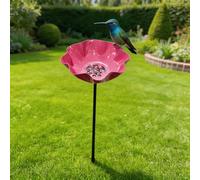 HLHLH Handmade Flower Garden Stake Bird Bath & Outdoor Decor for Nature Lovers 60CM Metal Everlasting Blooms for Patio