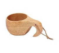 HLHLH Wooden Camping Cup,Hand Polished Drinking, Coffee, Nordic Style Tea with Handle, Excellent Wood Grian Mug for Hiking, Survival, Easy Carrying